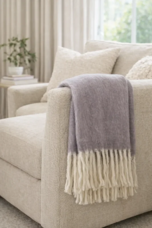 Herrlich warme Plaid – Lavendel