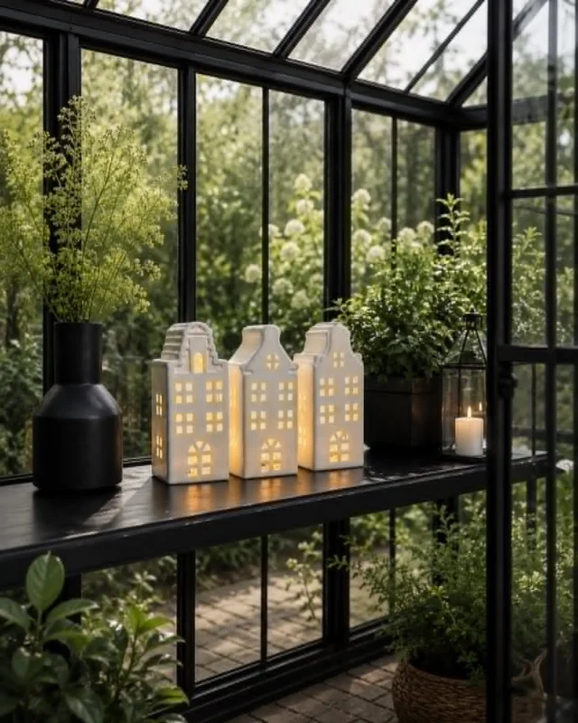 Lichthäuschen mit LED - WHITE MIX