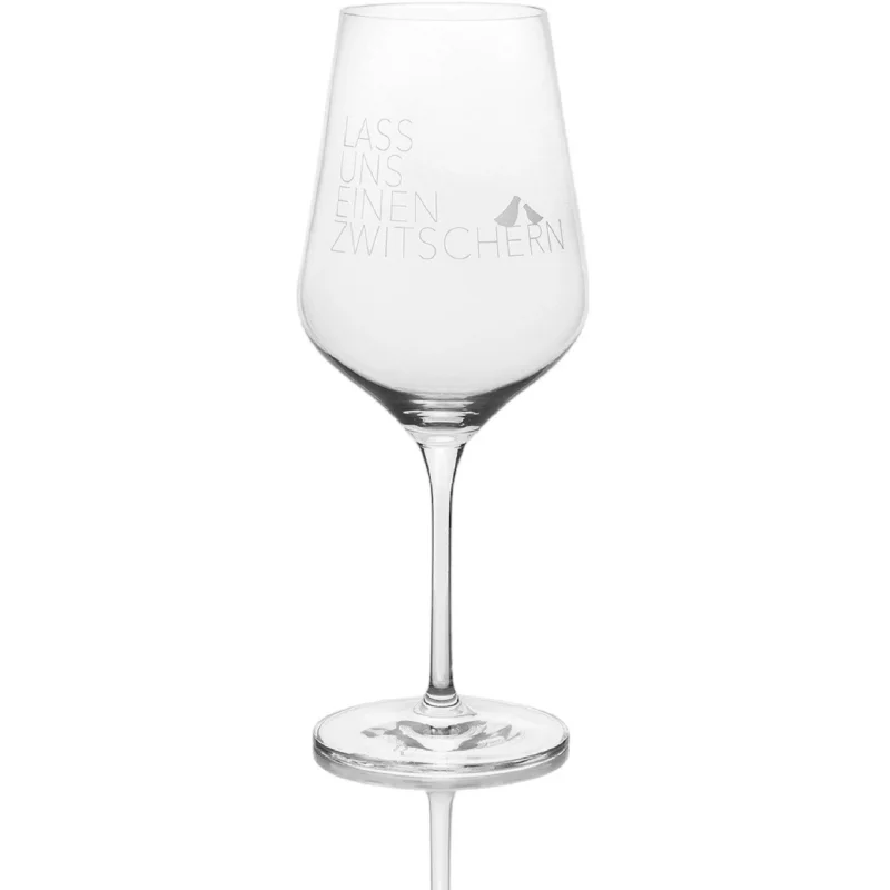 räder POESIE ET TABLE Weinglas LASS UNS EINEN ZWITSCHERN