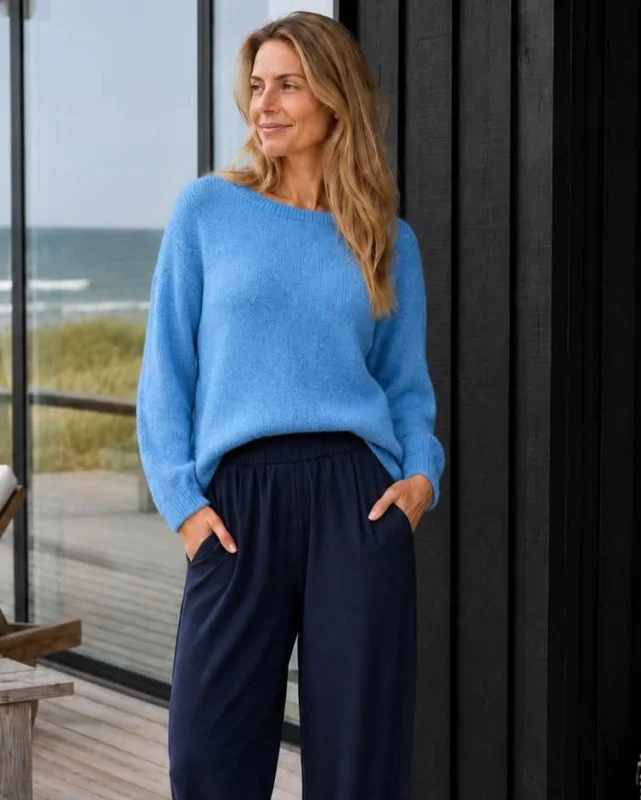 Alpacha Strick Depeche - Jeans Blue