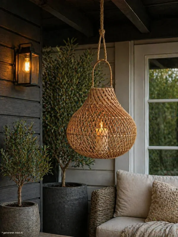 Laterne Nature - H 30cm Handgefertigt