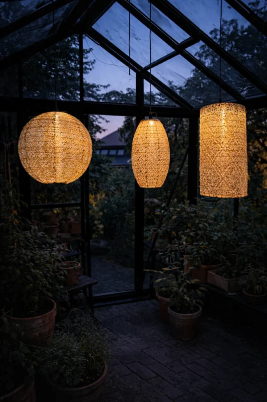 Zylinderlampe mit Solarzellen - SUMMER GOLD