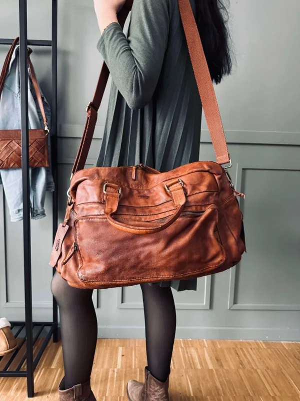 Wochenendtasche Raw boheme - Cognac