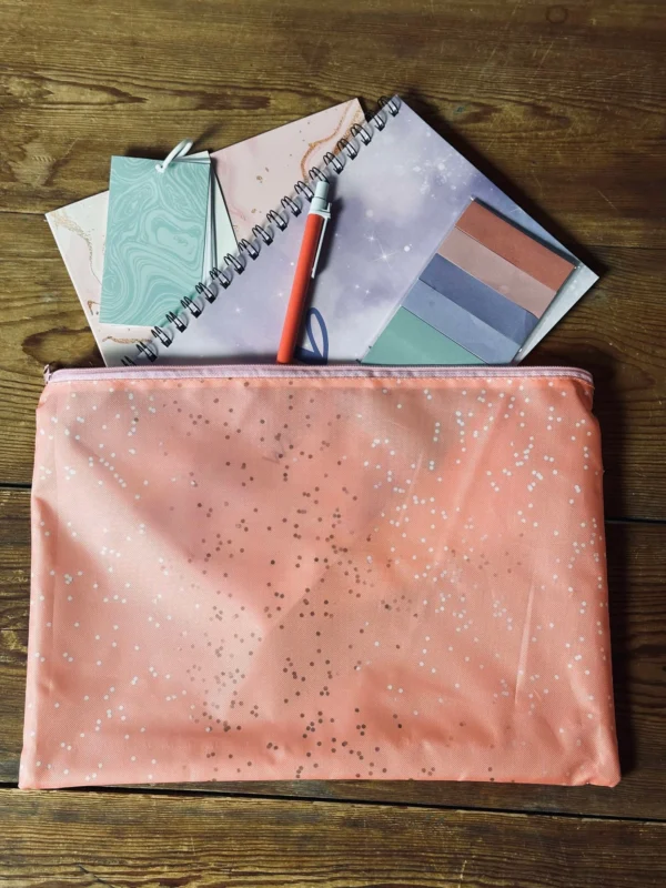 Set mit Notizbüchern und Tasche - Pastell