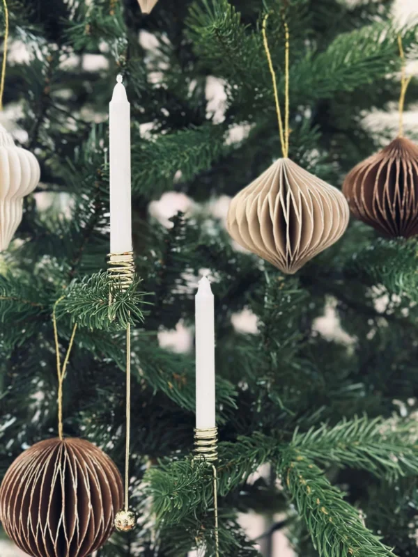 Kerzenhalter für Weihnachtsbaum Gold - 6 Stück
