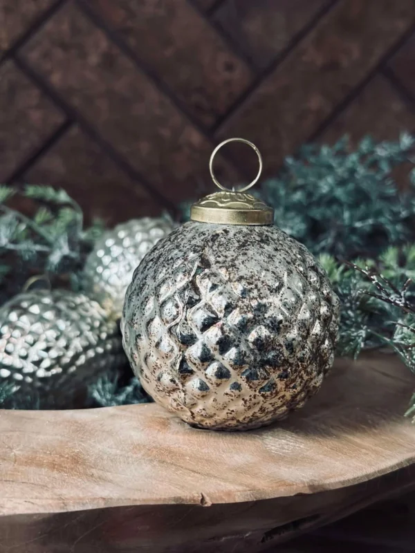 Christbaumkugeln aus Glas Gold - Packung mit 3 Stück