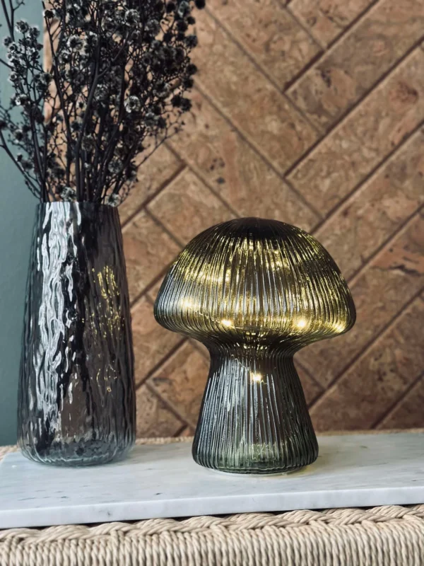 Mushroom mit Rillen 15cm - Grün