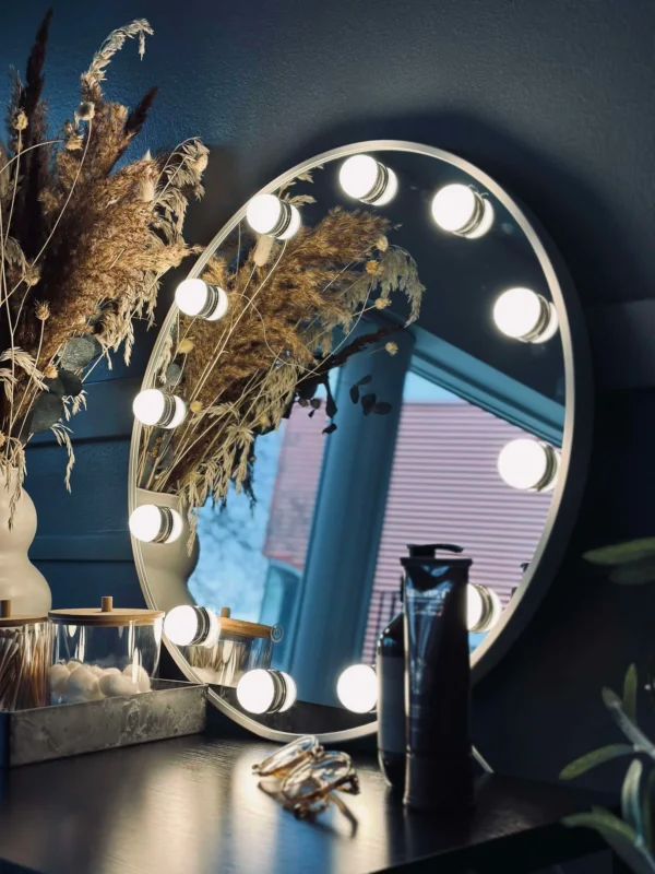 Hollywood Make-up-Spiegel mit Licht - Ø 50 cm
