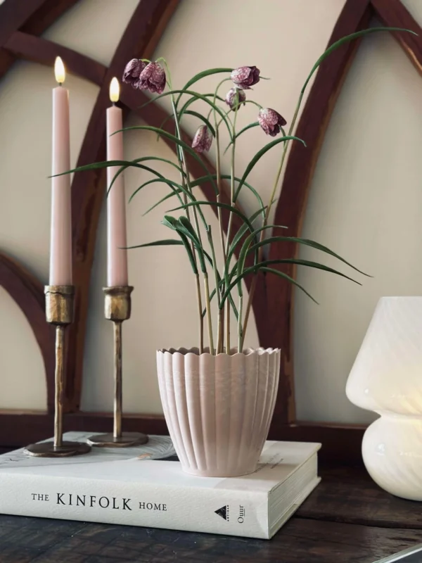 Topf in Betonoptik - Klein Rosa