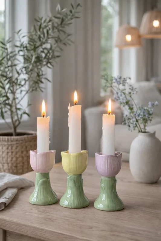 Kerzenhalter Tulpe 9 cm - Mehrere Farben