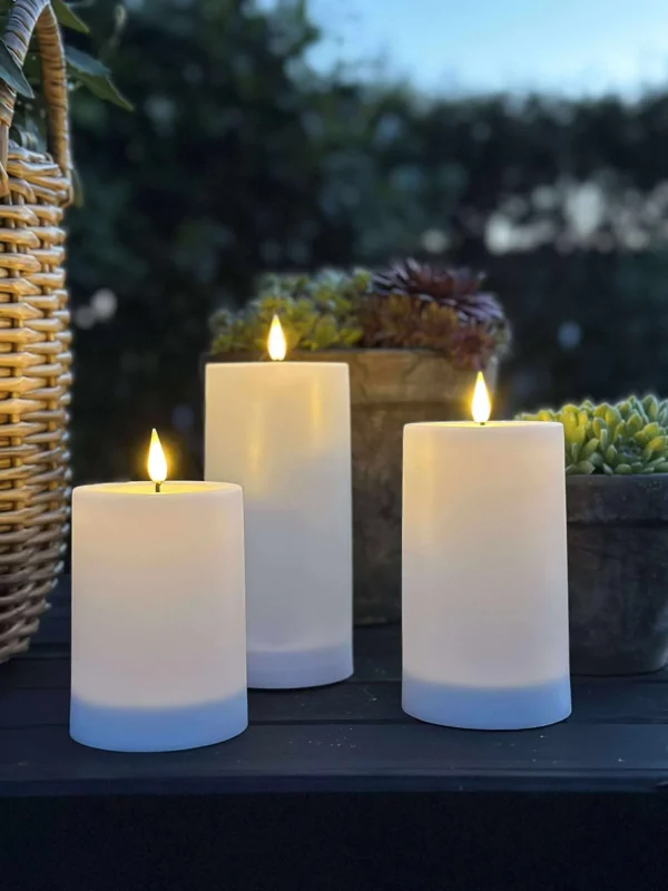 Solar-Blockkerzen - Set aus 3 Stück