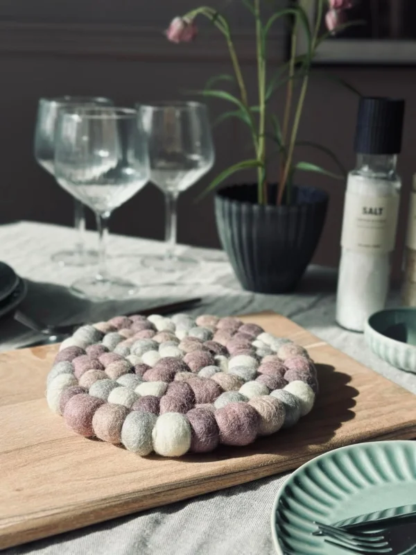 Tischuntersetzer DOTS - Heide Wollmix