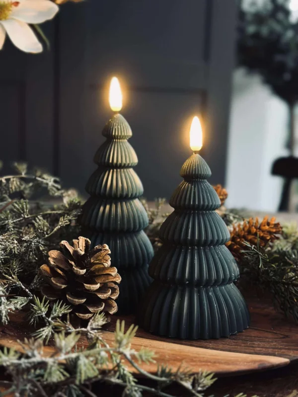 Weihnachtsbaum mit LED-Licht - Set mit 2 Stk. Grün