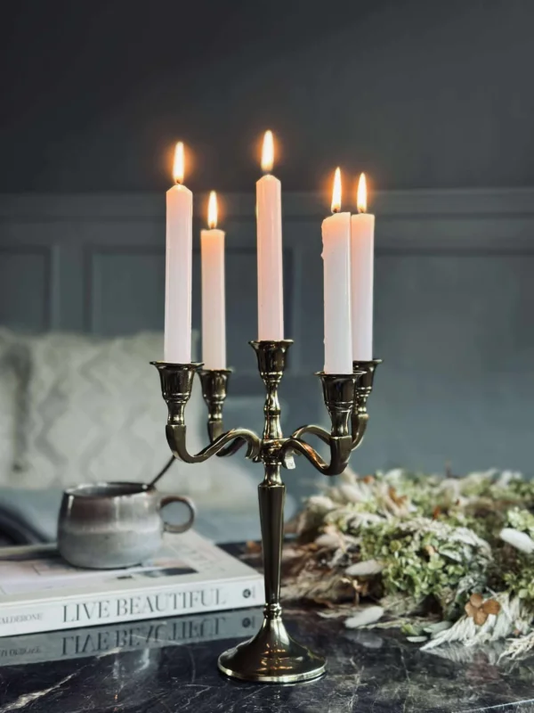 Kerzenständer Alu Gold - 5-armig