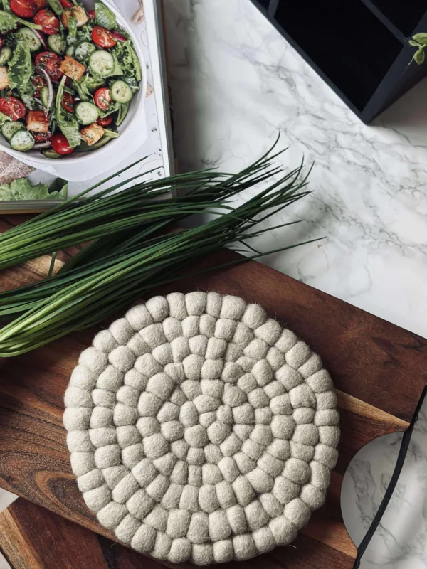 Tischuntersetzer DOTS - Naturwolle