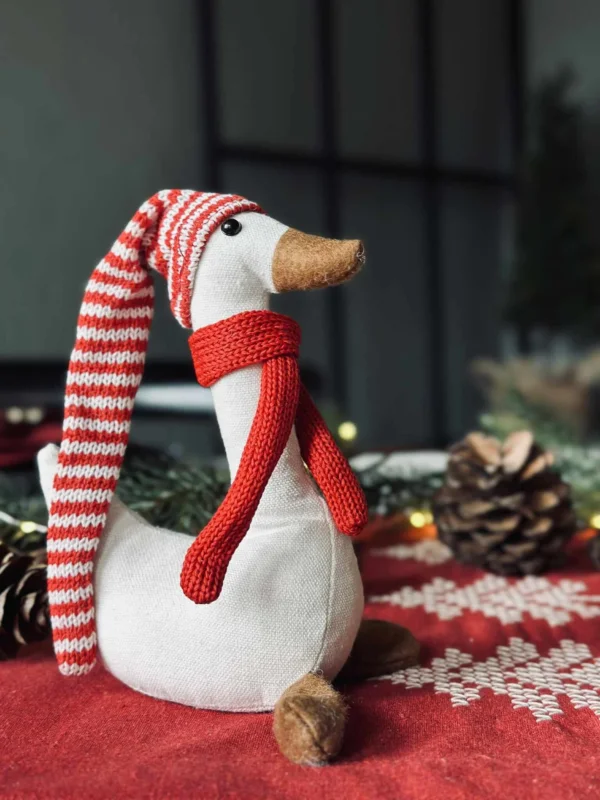 Weihnachtsente mit roter Mütze - Mini