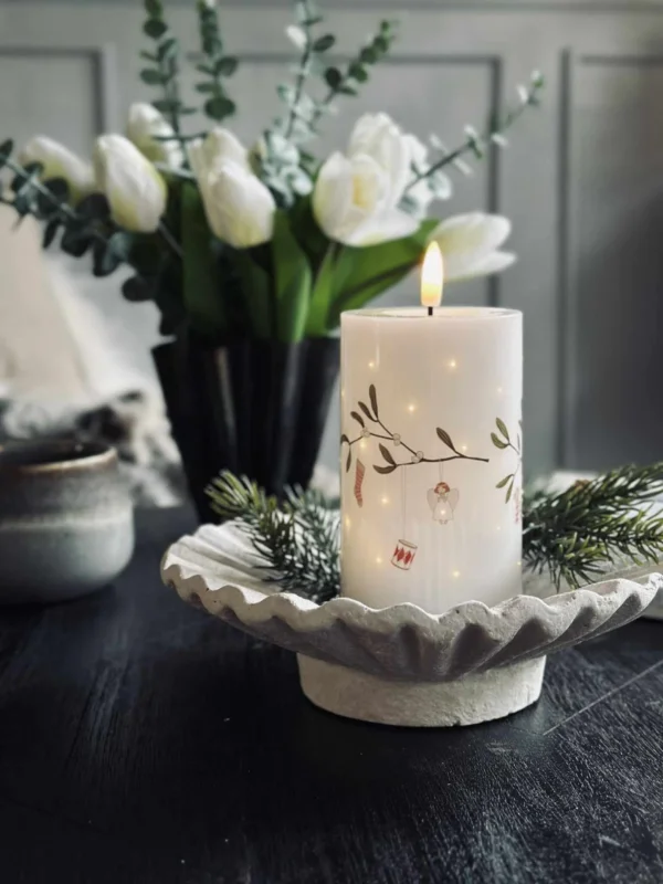 LED-Blockkerze TWINKLE - Mistel