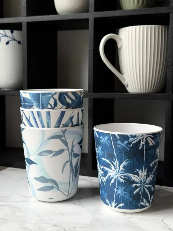 Melaminbecher - Blau Mix-Farben