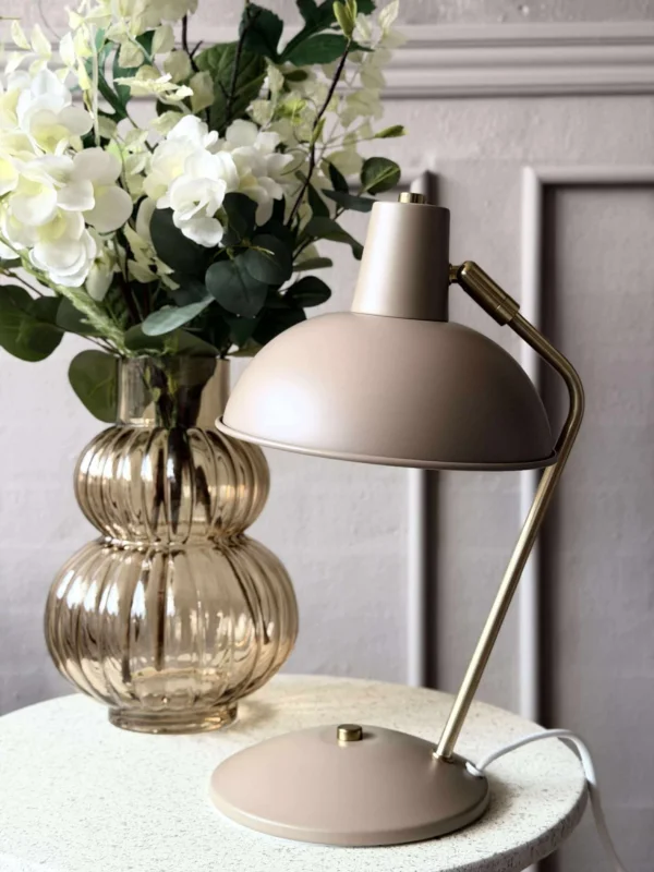 Tischlampe Retro - Beige / Gold