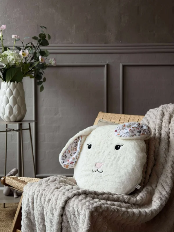 Kissen mit Füllung - Weißer Hase