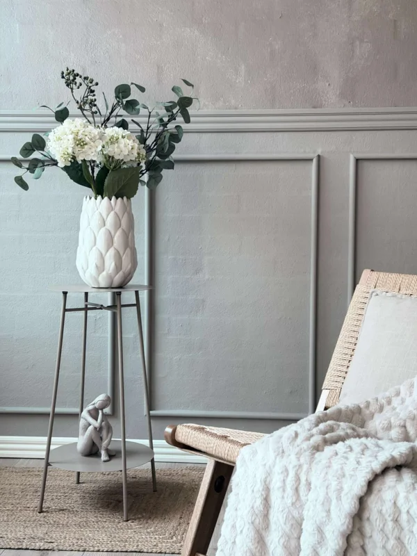 Beistelltisch mit Ablage - Taupe