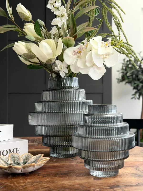 Vase Tornado Grau - Verschiedene Größen