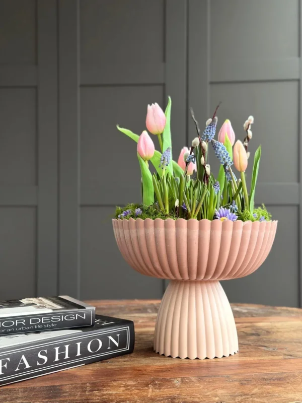 DIY-Arrangement im Beton-Look - Rosa