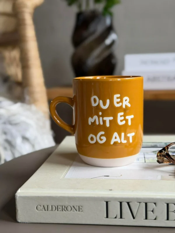 Becher DU BIST MEIN EIN UND ALLES - Gelb