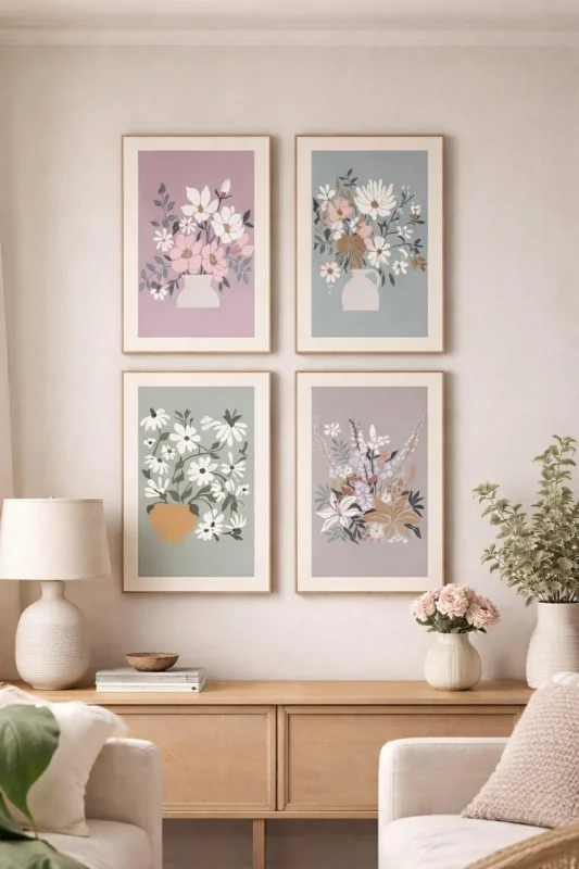 Bild mit Blumen - Mehrere Farben