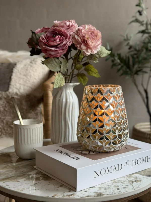 Mosaik-Teelichthalter aus Glas für Teelichter