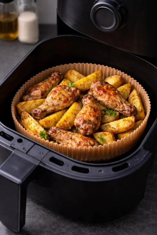 Airfryer Backpapier Rund - 50 Blatt.