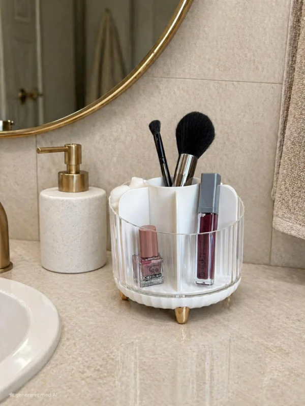 Makeup-Organizer - Weiß mit Gold