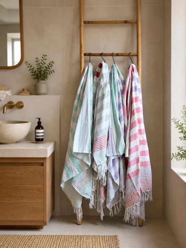Hammam-Handtuch mit Frottee - Mehrere Farben