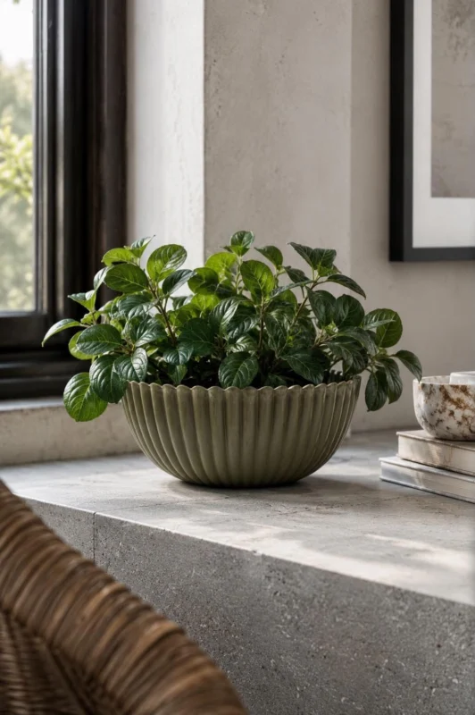 Schale im Beton-Look - Grün 20 cm