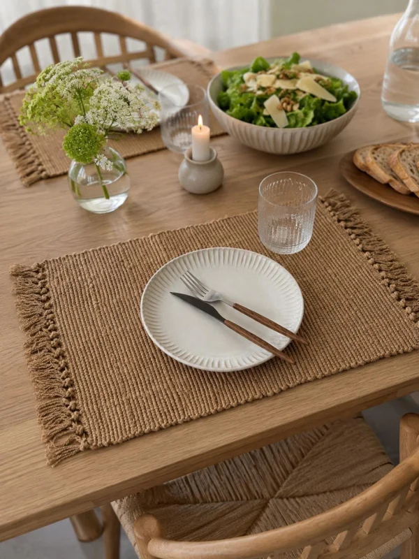 Tischset Beige - Recycling Cotton