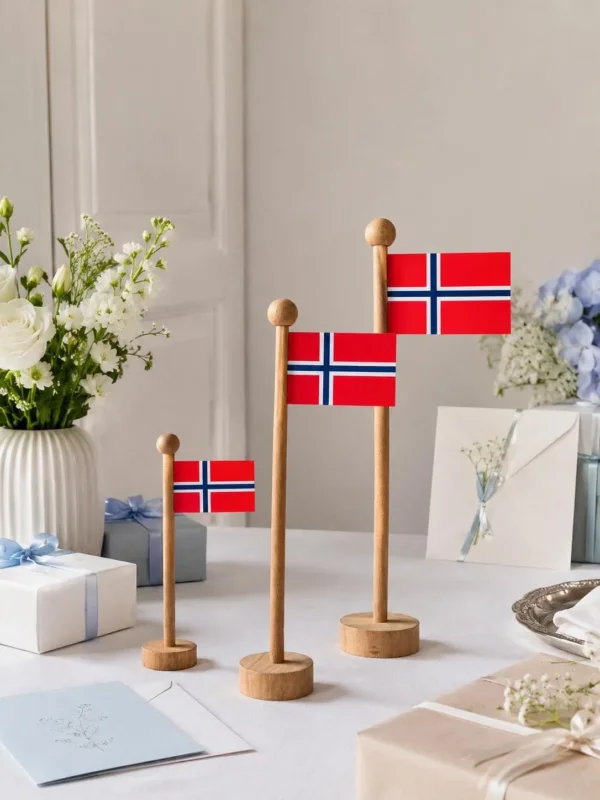Norsk Flag wood - Mehrere Größen