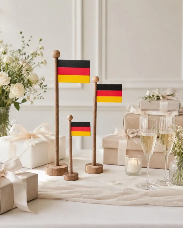 Deutsche Flagge wood - Mehrere Größen