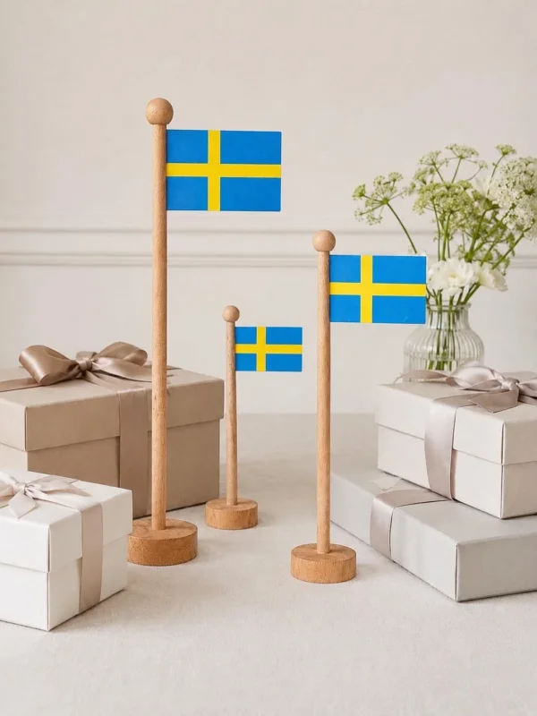 Schwedische Flagge wood - Mehrere Größen