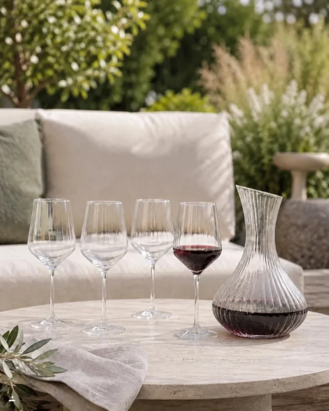 Karaffen-Set aus Glas (5 Teile) – Karaffe und Weinglas