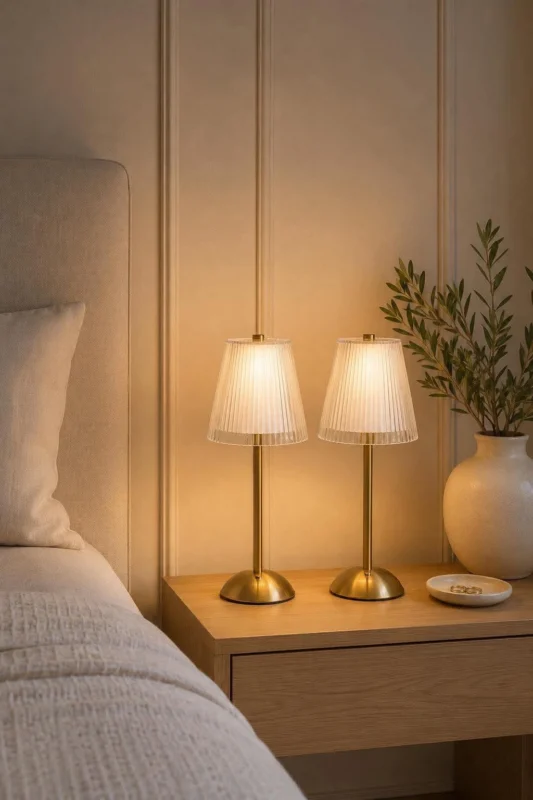 LED-Tischlampe GOLD - Set mit 2 Lampen