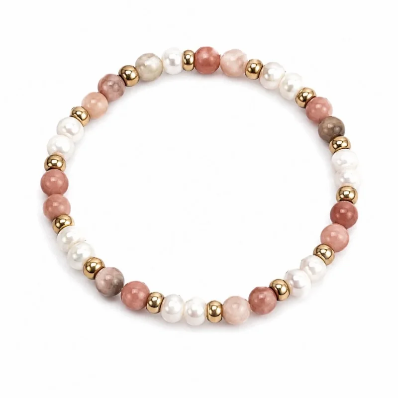 Armband Asta - Naturstein vergoldet
