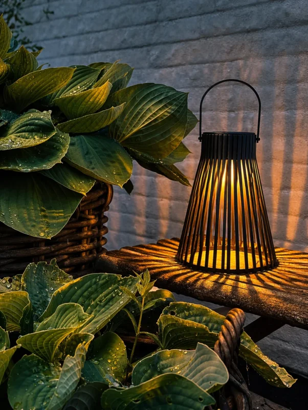Laterne mit Solarzellen - GARDEN BLACK 24 cm