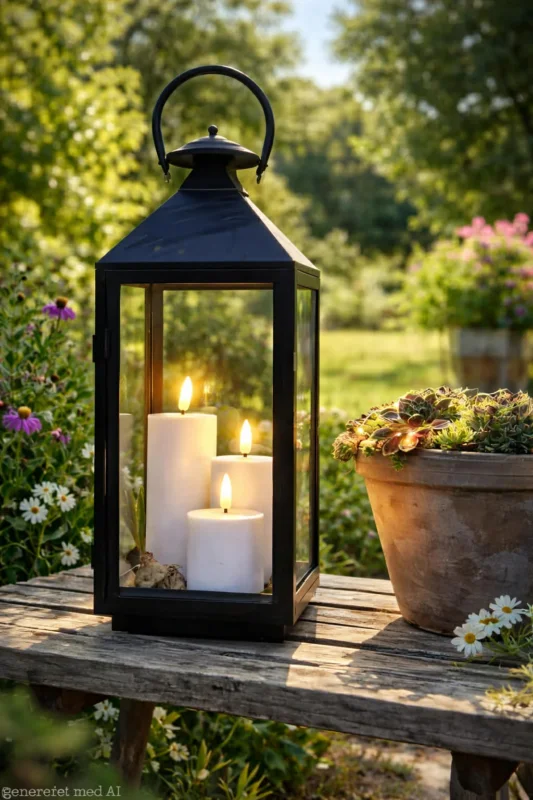 LED Außen-Blockkerzen Set (3 Stk.) - Weiß