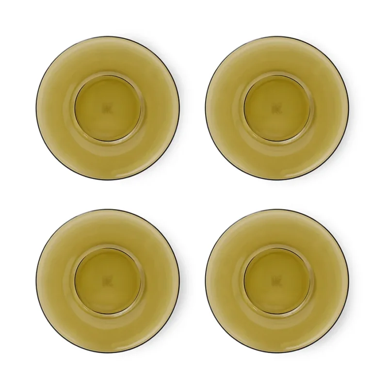 HKliving 70s Glassware Untertasse - 4er-Set Glas