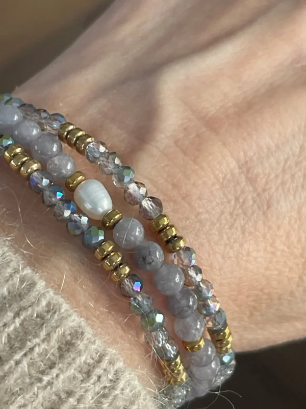 Armband Leah Lavendel/Stone – Set mit 3 Stück