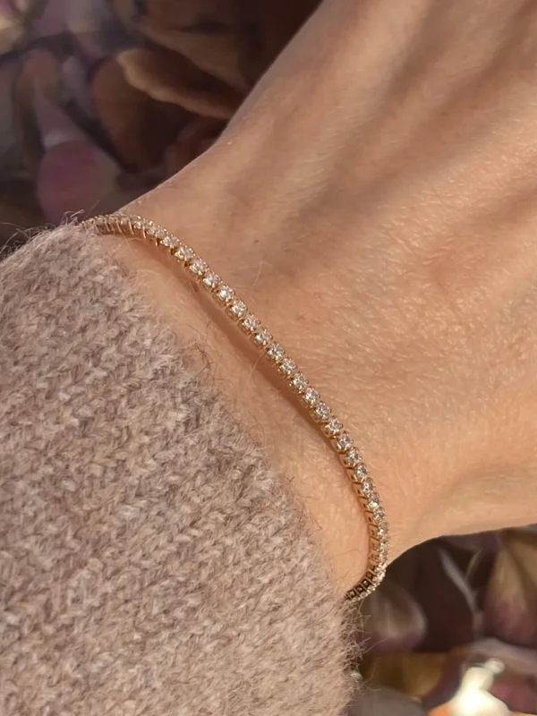 Tennisarmband Palma mit CZ-Zirkonen - vergoldet
