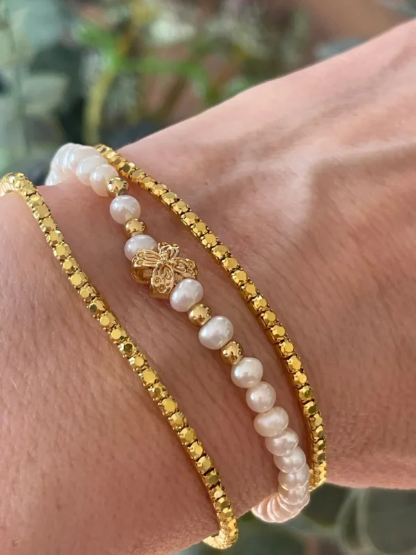 Armband Vega Set/3 - Echte Süßwasserperlen