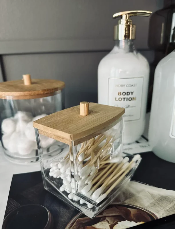 Makeup-Organizer - Acryl mit Bambusdeckel
