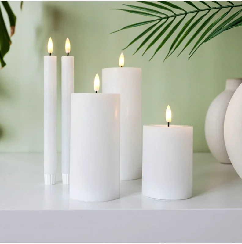 LED-Lichtpaket glatt - 5er-Pack Weiß