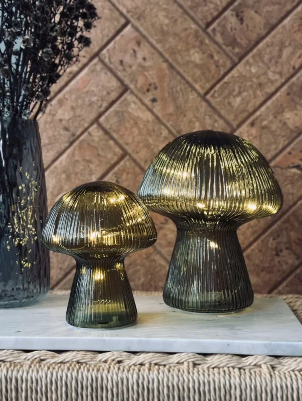 Mushroom mit Rillen 20 cm - Grün